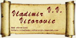 Vladimir Vitorović vizit kartica